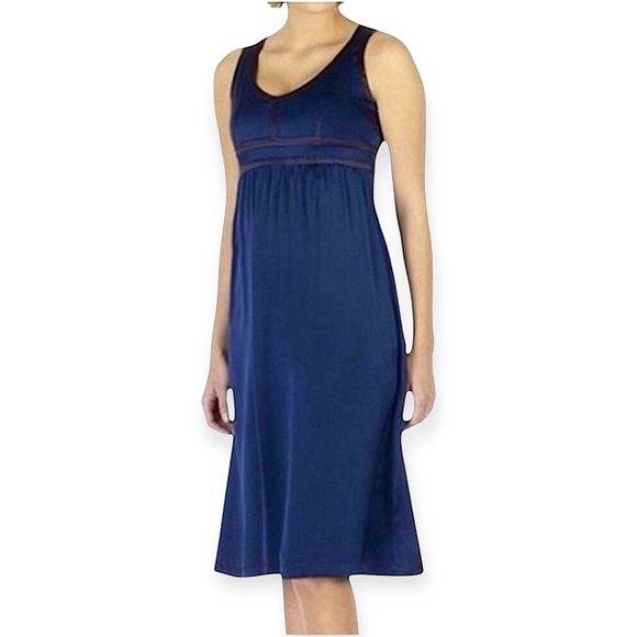 Proenza Schouler For Target Y2K Navy Empire Waist Silk Babydall Mini Dress 7 S - Picture 2 of 12